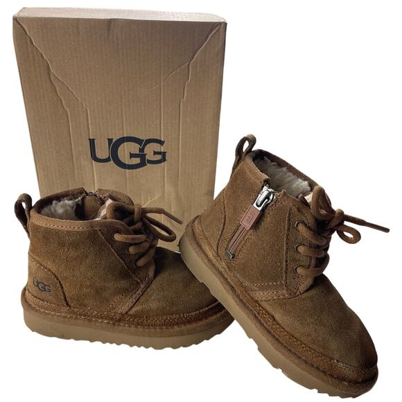 UGG Other - UGG Neumel II Chestnut Suede Toddler Boots - Size 9